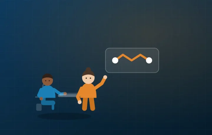 Illustration of a buyer working through a supplier due diligence checklist